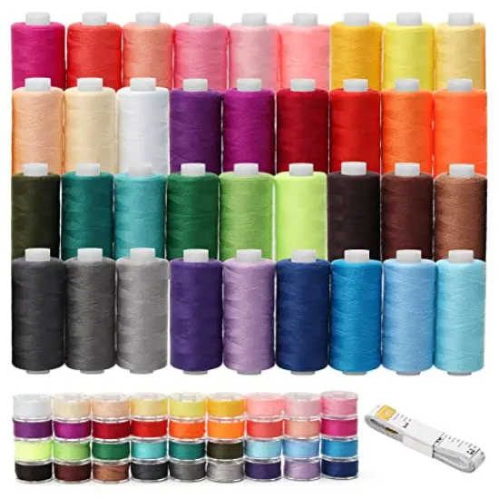 72 Pieces Bobbins Sewing Thread Kits, 437 Yards Per Thread Spools, Prewound Bobbin with Case 36 Colors Sewing Supplies for Hand & Machine Sewing, Emergency and Travel, DIY and Home {1}