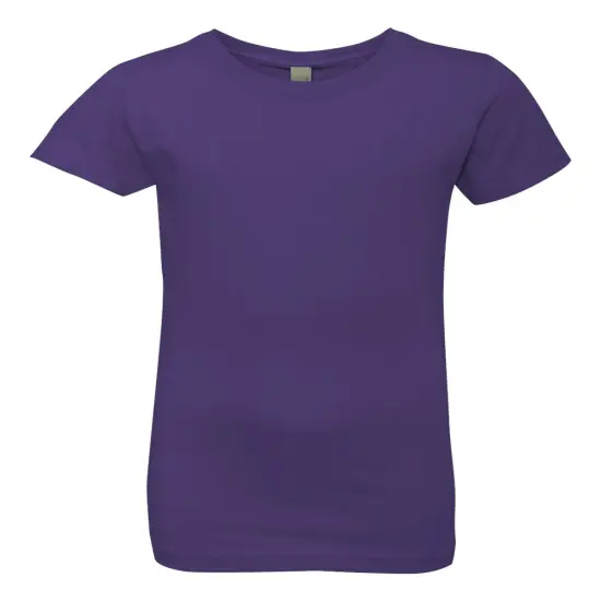 Next Level&reg; Girls&rsquo; Cotton Princess Crewneck Short Sleeve T-Shirt Purple rush {1}