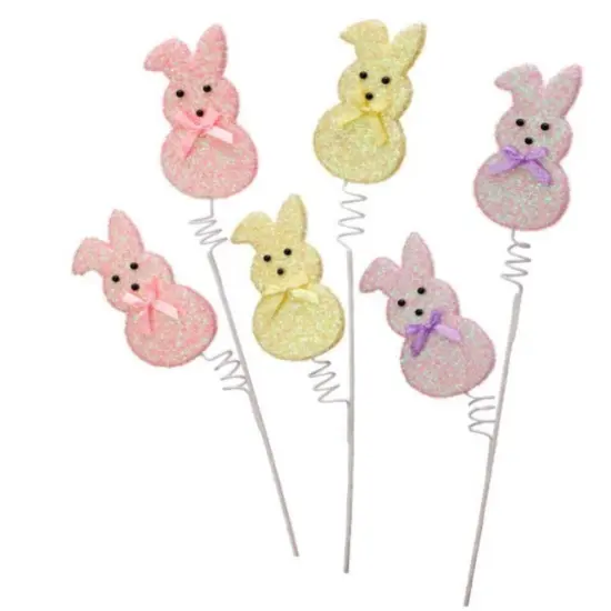 27" Pink Easter Bunny Peep Pick &ndash; Pastel Spring Decoration {1}