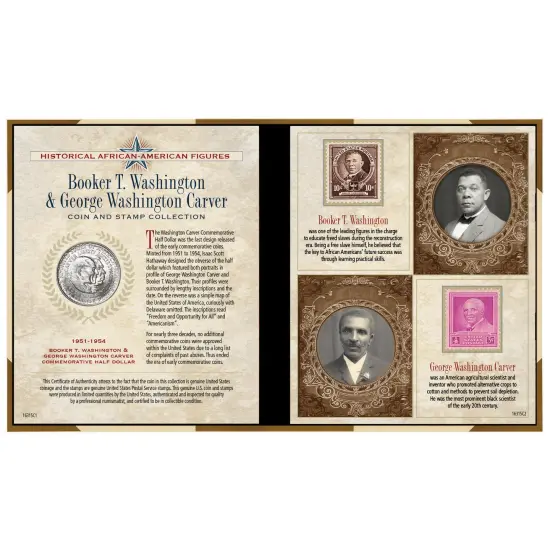 Black History Carver and Washington Coin and Stamp Set {1}