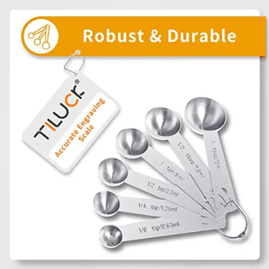 Stainless Steel Measuring Cups & Spoons Set, Cups and Spoons,Kitchen Gadgets for Cooking & Baking (Medium) {5}