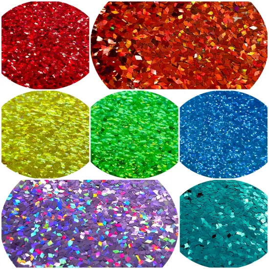 Polyester Glitter Set - Rainbow Diamonds Set by Glitter Heart Co.&trade; {1}
