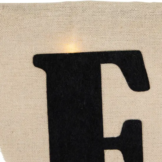 Northlight LED Lighted Happy Halloween Burlap Banner - 18.75" Beige {6}