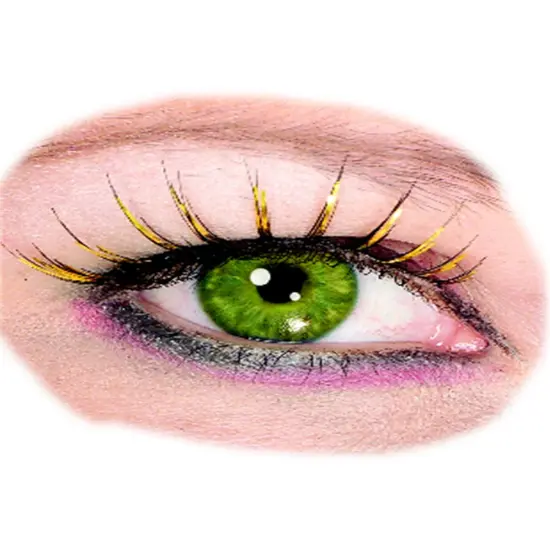 Women's LongBlack and Gold Leopard False Costume Eyelashes {1}