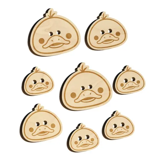 Happy Duckling Head Wood Buttons for Sewing Knitting Crochet DIY Craft {7}