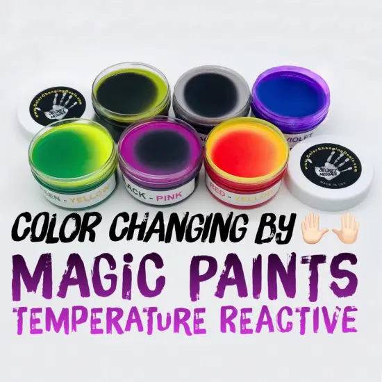 Universal Magic Paints Thermochromic Heat Sensitive for Secret Messages Color Changing T-Shirts & Shoes Black to pink {7}