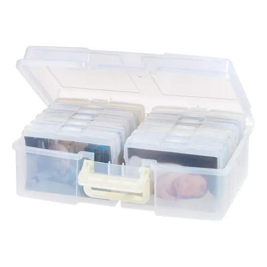 IRIS USA 4" x 6" Photo Craft Keeper Storage Boxes with 12 cases, Handle, Organizers and Storage Cases {1}