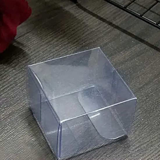 100 Pack Clear Plastic Macaron Boxes,Transparent Chocolate Candy Cookies Malt Balls Mini Gift Packing Boxes for Valentine's Day Wedding Party Baby Shower Display(2.17" x 2.17" x 1.38") {3}