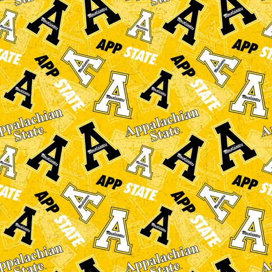 Sykel Enterprises-Appalachian State University Cotton Fabric-App State Mountaineers Tone On Tone Cotton Quilting Fabric {1}