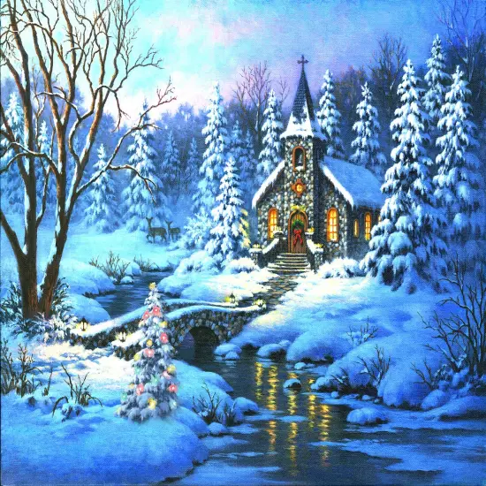 Sunsout Twilight Christmas 1000 pc Jigsaw Puzzle 55935 {1}