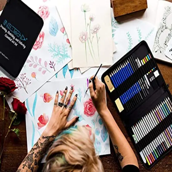 55 pieces Drawing Pencils Art Supplies &ndash; Colored Pencils For Kids, Teens, And Adults Includes Charcoal Pencils, Graphite Pencils, Sketch Pencils Digital Ebook Library Of Drawing Tutorials And Sketch book {5}