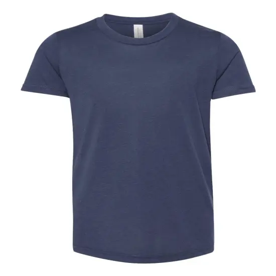 BELLA + CANVAS&reg; Slim Fit Youth Crew Neck Tee Solid navy triblend {1}