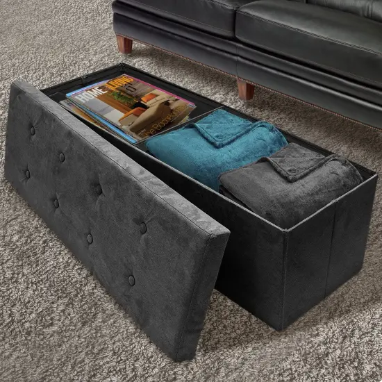 Sorbus Storage Bench Chest Collapsible Folding Bench {2}