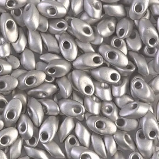 Miyuki Long Magatamas 4x7mm, Matte Palladium Plated, LMA-194F, 8.5 grams {1}