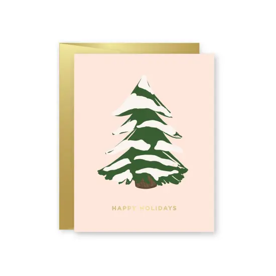 snowy tree christmas greeting cards (box of 10) | funday goods {1}