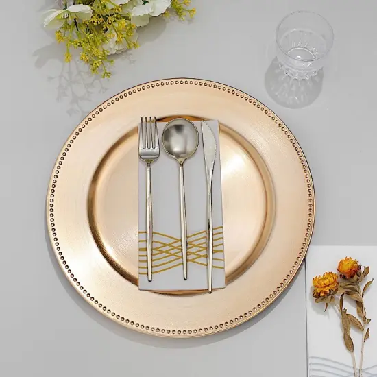 6 pcs of 13inch Charger Plates for Table Decor Brush {7}