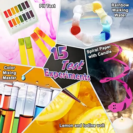 70 Lab Experiments Science Kits for Kids Age 4-6-8-12 Educational Scientific Toys Gifts for Girls Boys, Chemistry Set, Crystal Growing, Erupting Volcano, Fruit Circuits STEM Activities {4}
