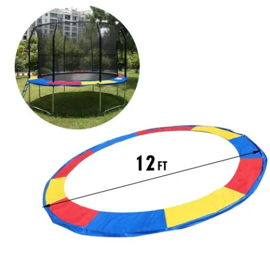 Colorful Safety Round Spring Pad Replacement Cover for 12' Trampoline {3}