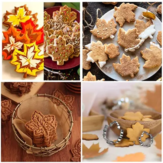 Tmflexe Maple Cookie Cutters Thanksgiving Day, 5 Pack {3}