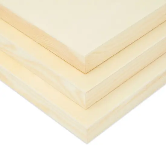 4x Unfinished Wooden Art Canvas Boards Panels for Painting {4}