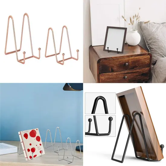 Kitcheniva 6" Metal Frame Holder Display Stands 4 Pack Rose gold {2}