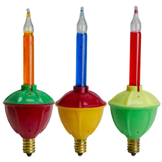 Northlight C7 Retro Bubble Light Replacement Christmas Bulbs - MultiColor - 3ct {4}