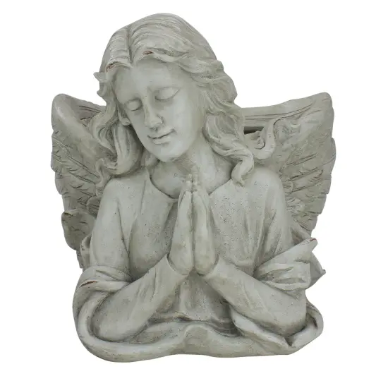 Northlight 11" Gray Praying Angel Bust Outdoor Garden Statue Planter {1}