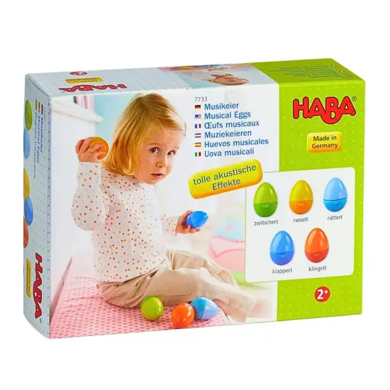 Musical Eggs - 5 Wooden Eggs for Rattles with Various Sounds {1}