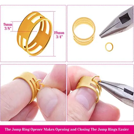 3200 Pieces Jewelry Necklace Repair Kit with Jump Rings, Clasps and Earring Hooks for Jewelry Making Supplies, Earring Making Findings and Necklace Bracelets Repair {5}