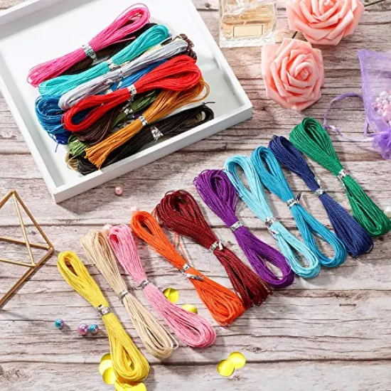 30 Colors 1 mm Waxed Cord Beading Thread for DIY Macrame Necklace Bracelet Jewelry Making String, 10m Each Color {1}
