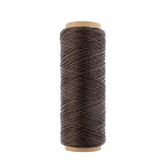 Gudebrod 0.015" Waxed Polyester Thread 500ft | Made In USA Dark Beige {2}