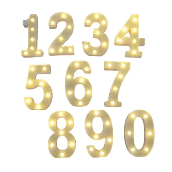 Kitcheniva Light Up Letter Number Symbol LED Stand Decoration {3}