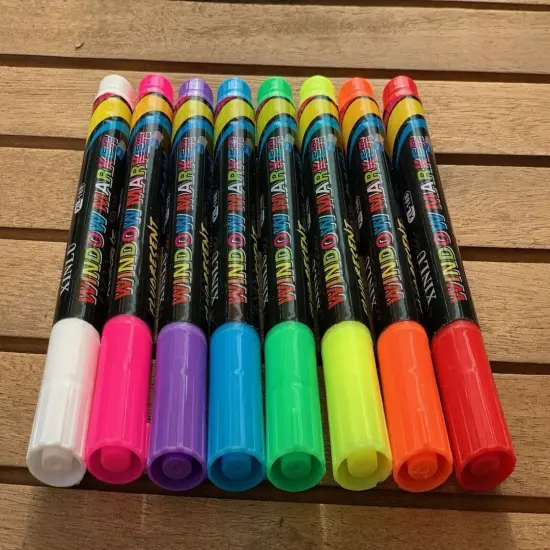 8pcs Liquid Chalk Board Window Marker Erasable Pen {1}