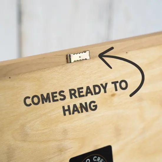 Natural Geometric Wall Art Wood Sign Framed Housewarming Gift {3}