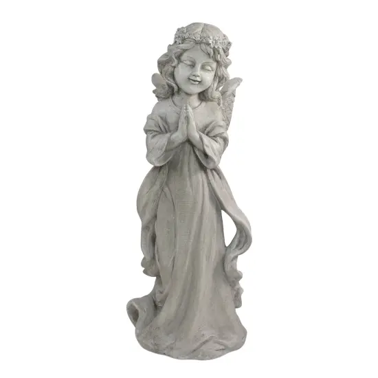 Northlight 21" Angel Standing in Prayer Outdoor Garden Planter Statue Gray {1}
