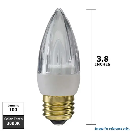 GE 2.4w 120v Torpedo LED Bulb E26 base 3000k 100Lm Candle Bulb - 15w equiv {2}