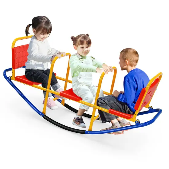 Outdoor Kids Seesaw Swivel Teeter for 3 to 8 Years Old {4}