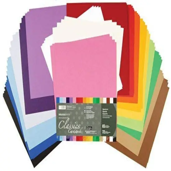 72 Sheets Creative Collection Starter Kit Cardstock, 12" x 12", 65 lb/176 gsm 18-Color Assortment {1}