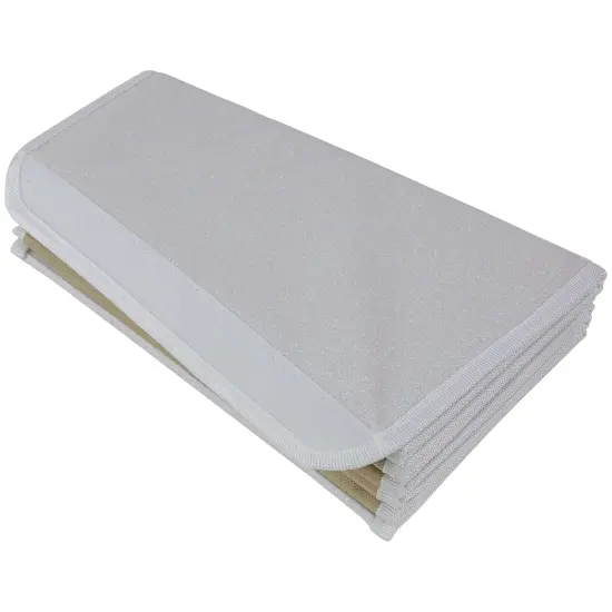 Northlight 26" Shiny White Fabric Hexagonal Christmas Tree Collar {5}