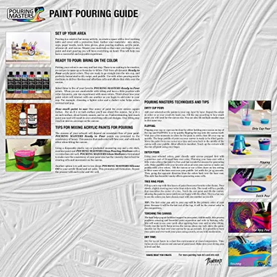 8-Color Ready to Pour Acrylic Pouring Paint Set - Premium Pre-Mixed High Flow 8-Ounce Bottles - for Canvas, Wood, Paper, Crafts, Tile, Rocks and More {2}
