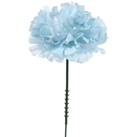 5" Blue Artificial Carnation Flower Picks - Box of 100, 3.5" Wide - Perfect for Bouquets, Crafts - Elegant Year-Round Decor, Floral Home by Artificial Flowers {1}