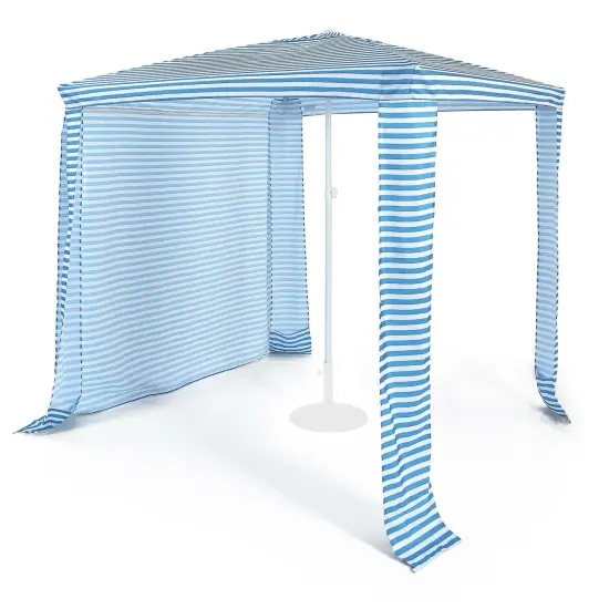 Foldable and Easy-Setup Beach Canopy With Carry Bag Blue {2}