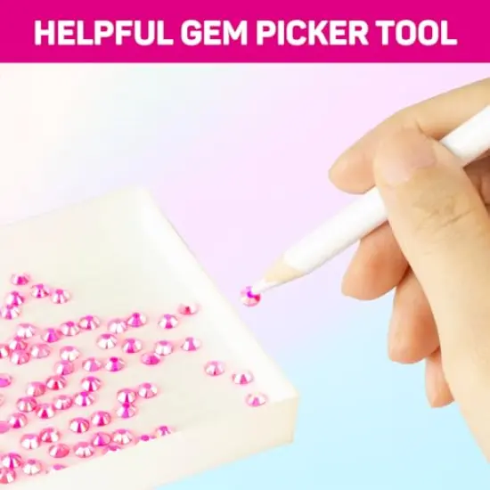 11000 Pieces Hot Pink Rhinestones with b7000 Glue for Crafts Clothing Clothes Fabric Nails, Bright Pink Gems ab Jelly Resin FlatBack Rhinestones for Shoes Tumblers Flat back Bedazzler Kit with Rhinestones {4}
