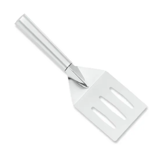 Rada Stainless Steel Turnover Spatula for Cooking, Slotted, Sturdy Ridge on Large, Angled Face for No-Bend Stability {1}