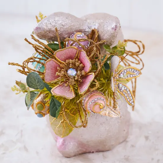 Easter Decorations - Easter Elegant Bunny Handcrafted Premium Centerpiece Decor {3}