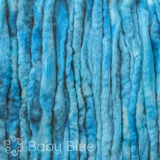 LEARN TO SPIN - Beginner's Spinning Kit with Hand Dyed BFL Roving, Drop Spindle & Printed Instructions w/ Video. Many Colors. Baby Blue {2}