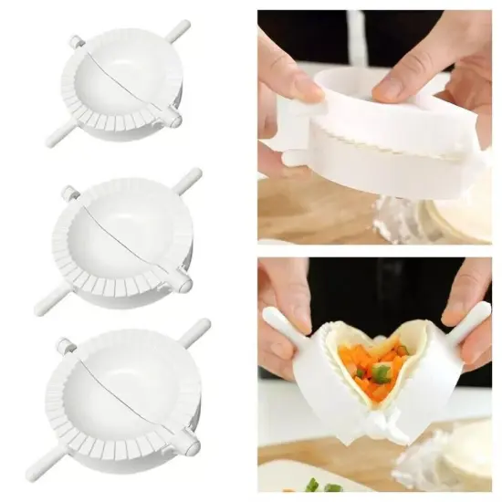 Kitcheniva 3Pcs DIY Dumpling Maker Press Empanada Mold Tool Set {3}