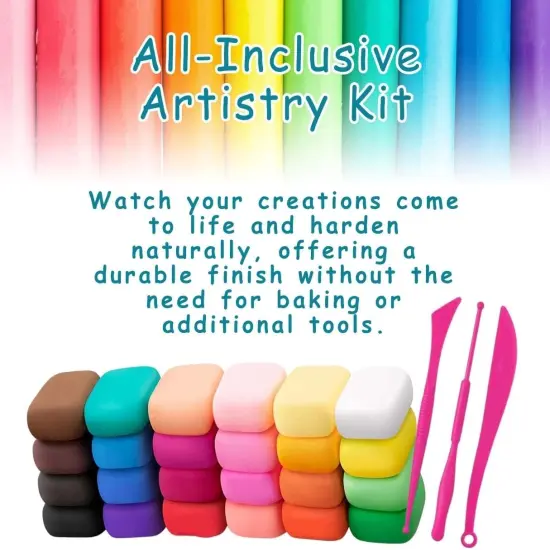 36 Color Air Dry Foam Clay for Sculpting and Cosplay Set - Ultralight, Soft, and Pliable Air Dry Modeling Clay Clay Foam for All Ages - Safe and No Baking Required {5}