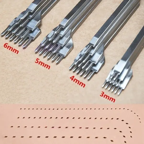 Kitcheniva Leather Craft Punch Tools Stitching Carving Sewing Saddle Groover {6}