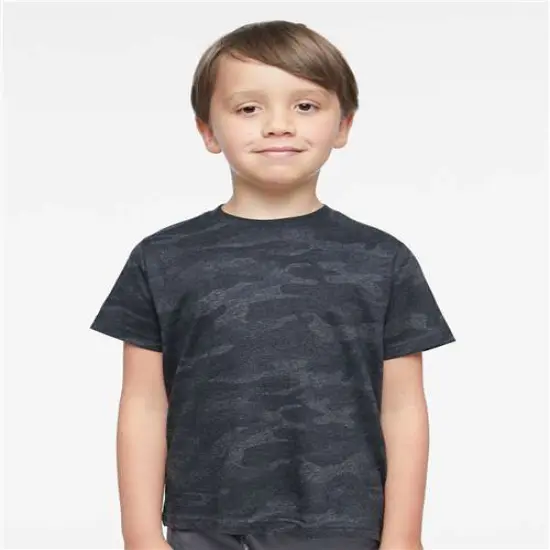 Rabbit Skins&reg; Toddler Fine Jersey Crewneck Short Sleeve Tee - 3321 Storm camo {1}